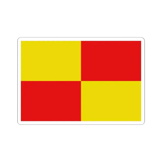 Flag of Kortessem (Belgium) STICKER Vinyl Kiss-Cut Decal 2 Inch White - The Sticker Space