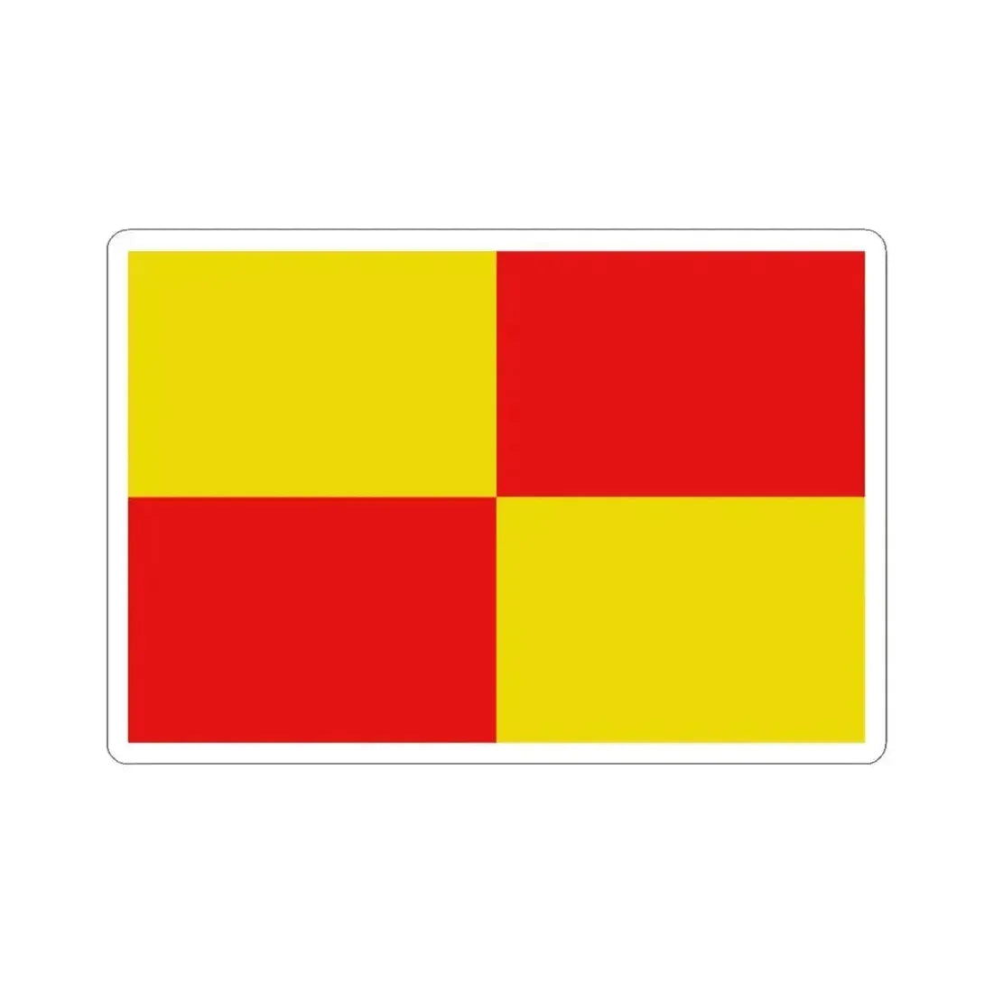 Flag of Kortessem (Belgium) STICKER Vinyl Kiss-Cut Decal 3 Inch White - The Sticker Space