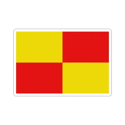 Flag of Kortessem (Belgium) STICKER Vinyl Kiss-Cut Decal 3 Inch White - The Sticker Space