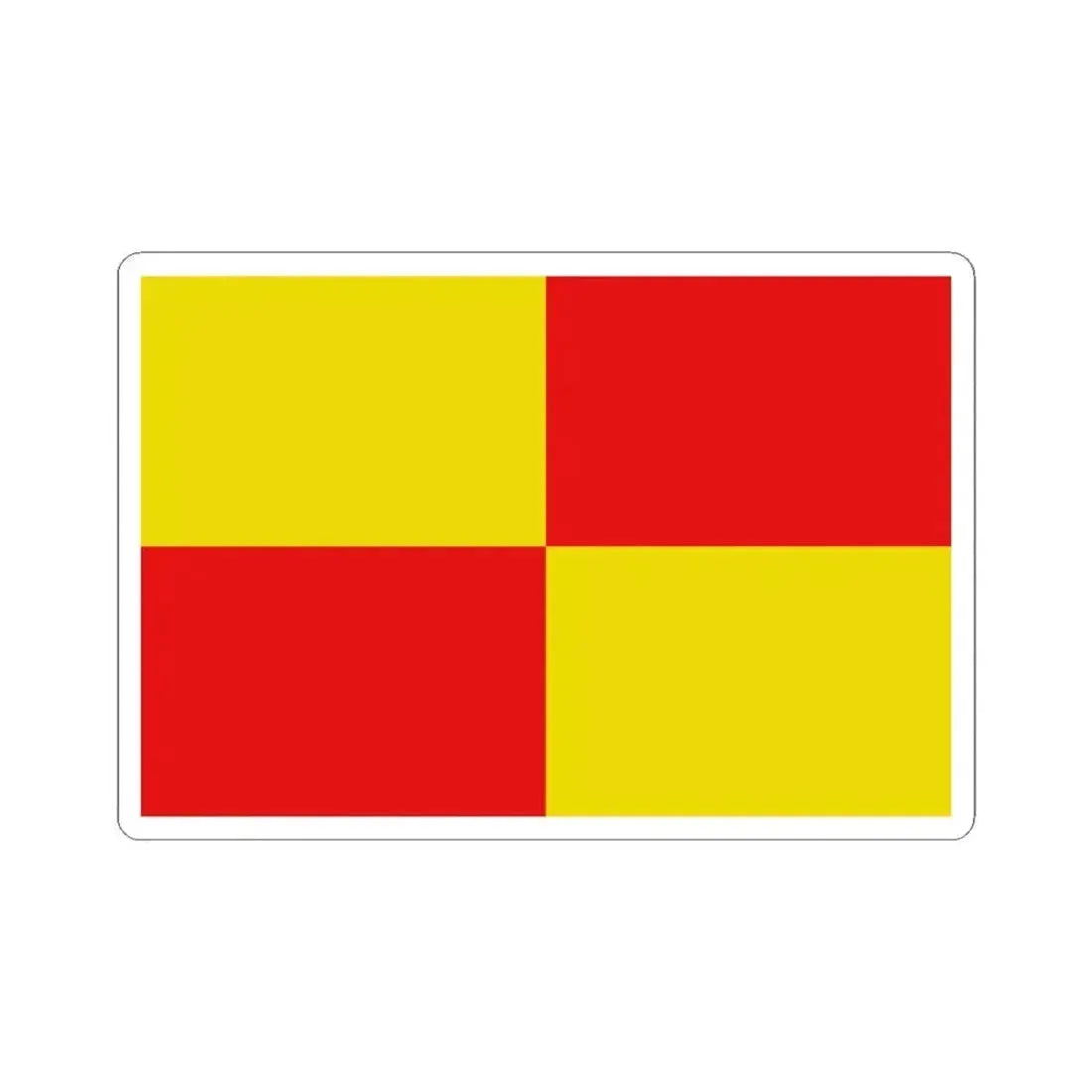 Flag of Kortessem (Belgium) STICKER Vinyl Kiss-Cut Decal 4 Inch White - The Sticker Space