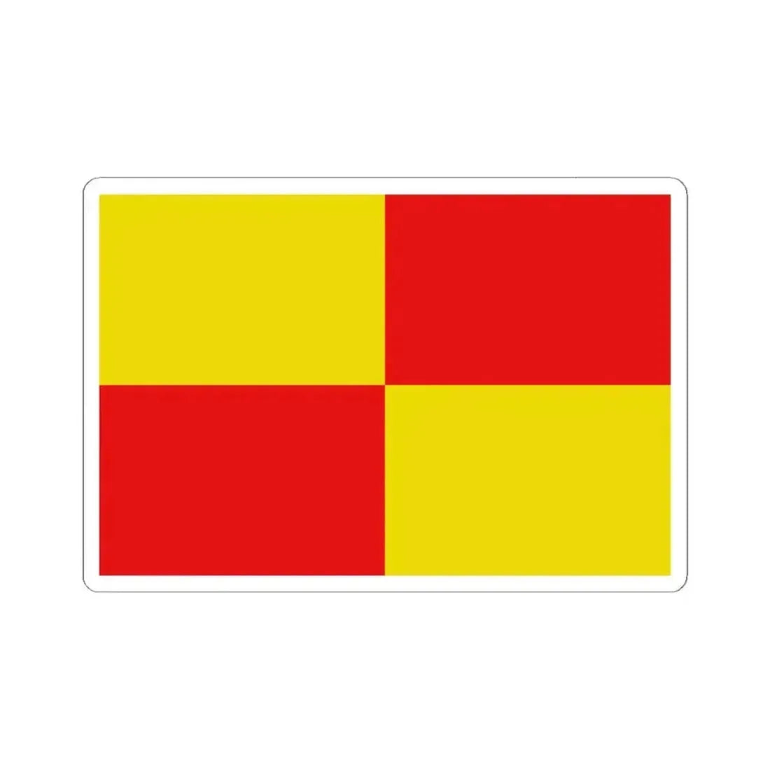 Flag of Kortessem (Belgium) STICKER Vinyl Kiss-Cut Decal 6 Inch White - The Sticker Space