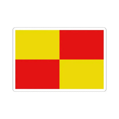 Flag of Kortessem (Belgium) STICKER Vinyl Kiss-Cut Decal 6 Inch White - The Sticker Space