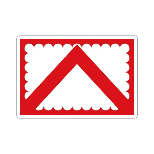 Flag of Kortrijk (Belgium) STICKER Vinyl Kiss-Cut Decal 2 Inch White - The Sticker Space