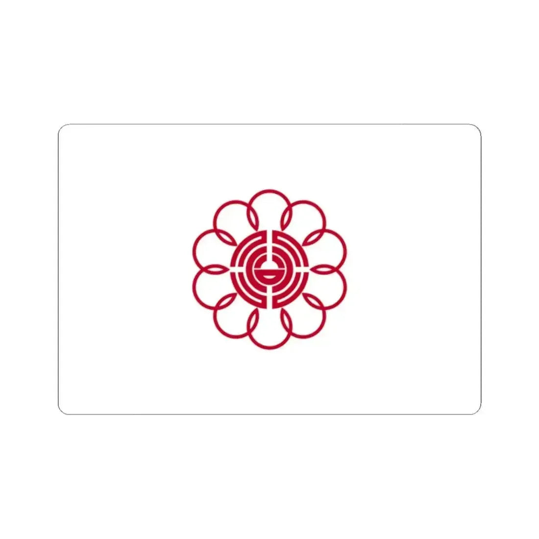 Flag of Koshigaya Saitama Japan - STICKER Vinyl Kiss-Cut Decal 2 Inch White - The Sticker Space