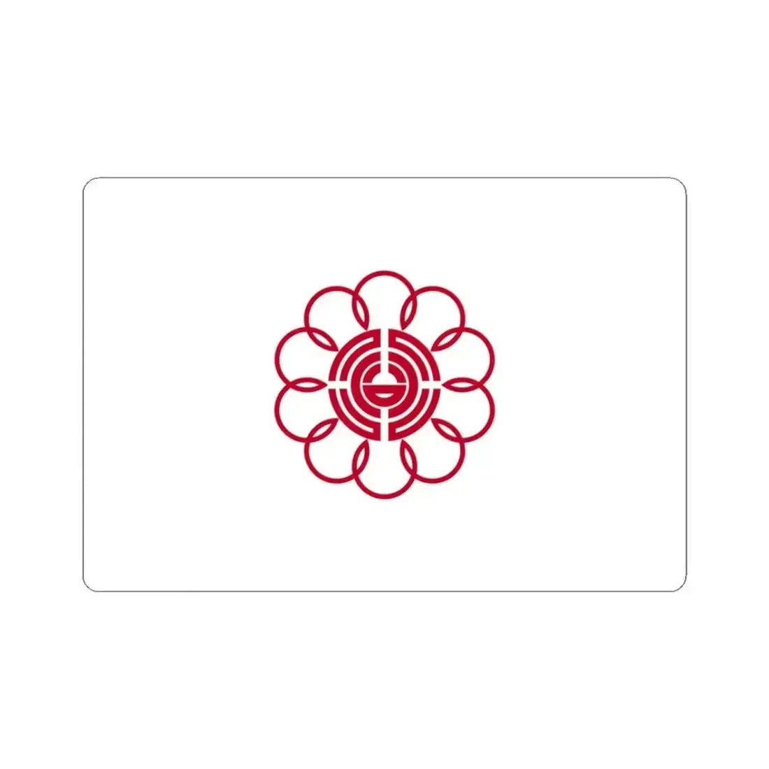 Flag of Koshigaya Saitama Japan - STICKER Vinyl Kiss-Cut Decal 3 Inch White - The Sticker Space