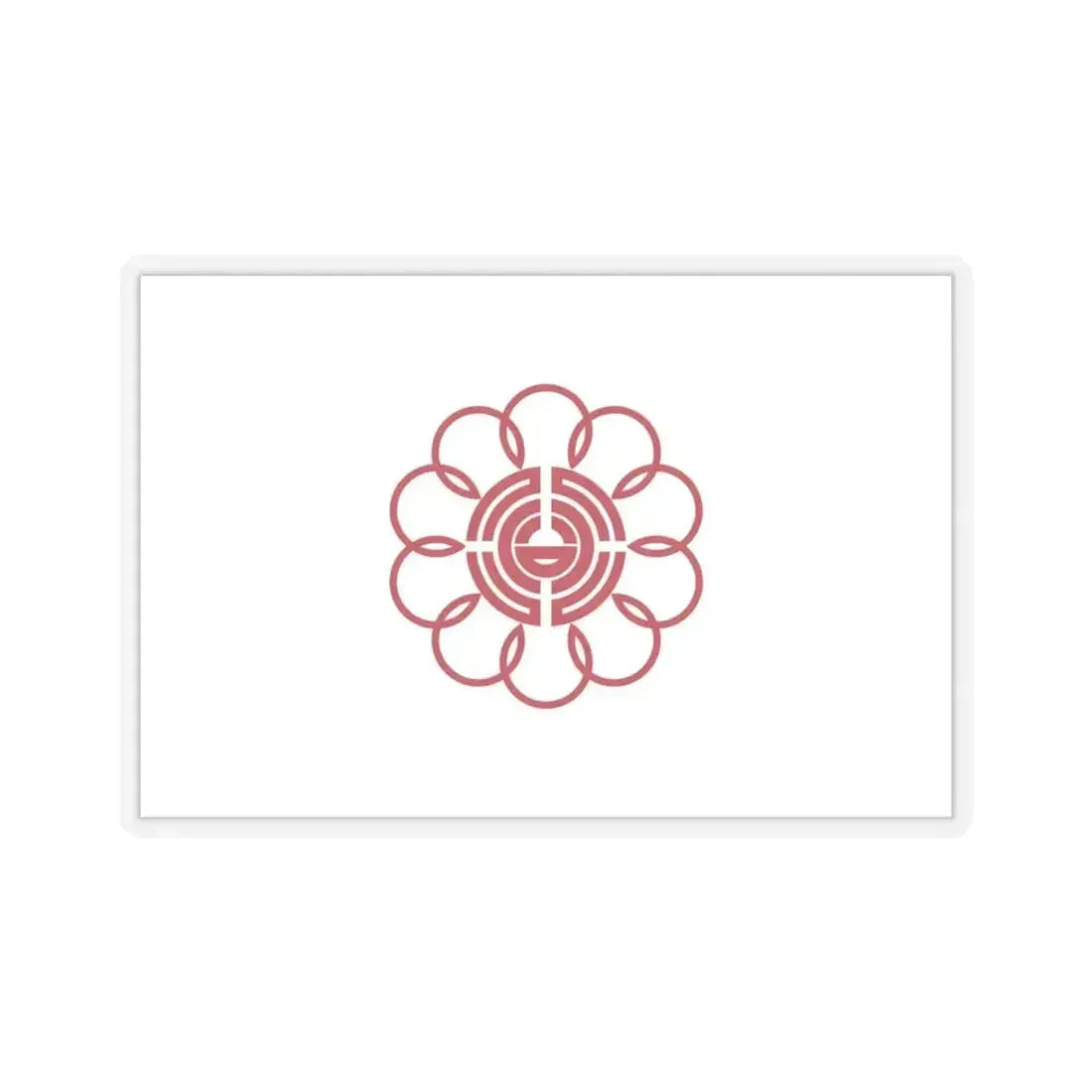 Flag of Koshigaya Saitama Japan - STICKER Vinyl Kiss-Cut Decal 4 Inch Transparent - The Sticker Space