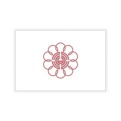 Flag of Koshigaya Saitama Japan - STICKER Vinyl Kiss-Cut Decal 4 Inch Transparent - The Sticker Space