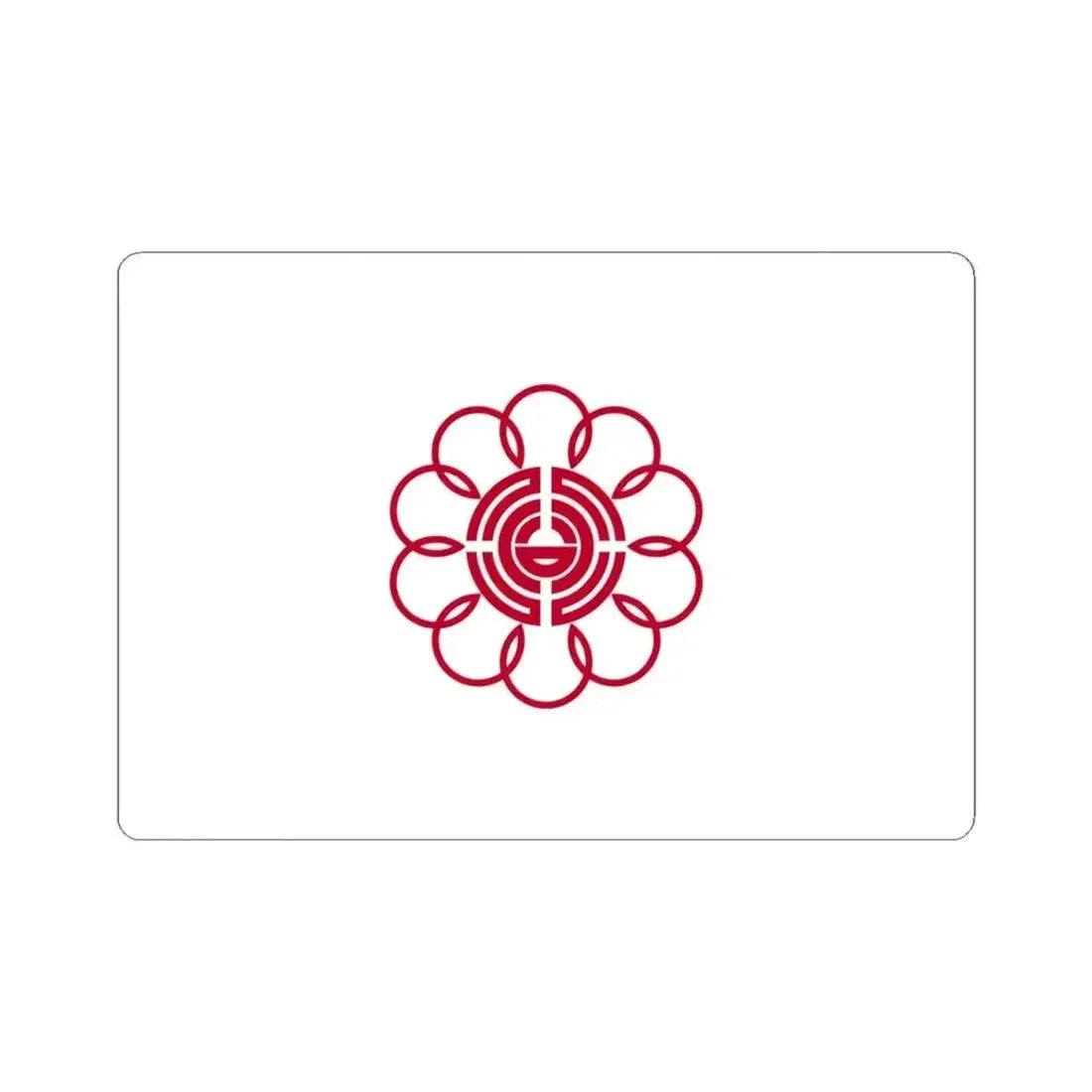 Flag of Koshigaya Saitama Japan - STICKER Vinyl Kiss-Cut Decal 4 Inch White - The Sticker Space