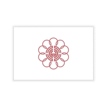 Flag of Koshigaya Saitama Japan - STICKER Vinyl Kiss-Cut Decal 6 Inch Transparent - The Sticker Space