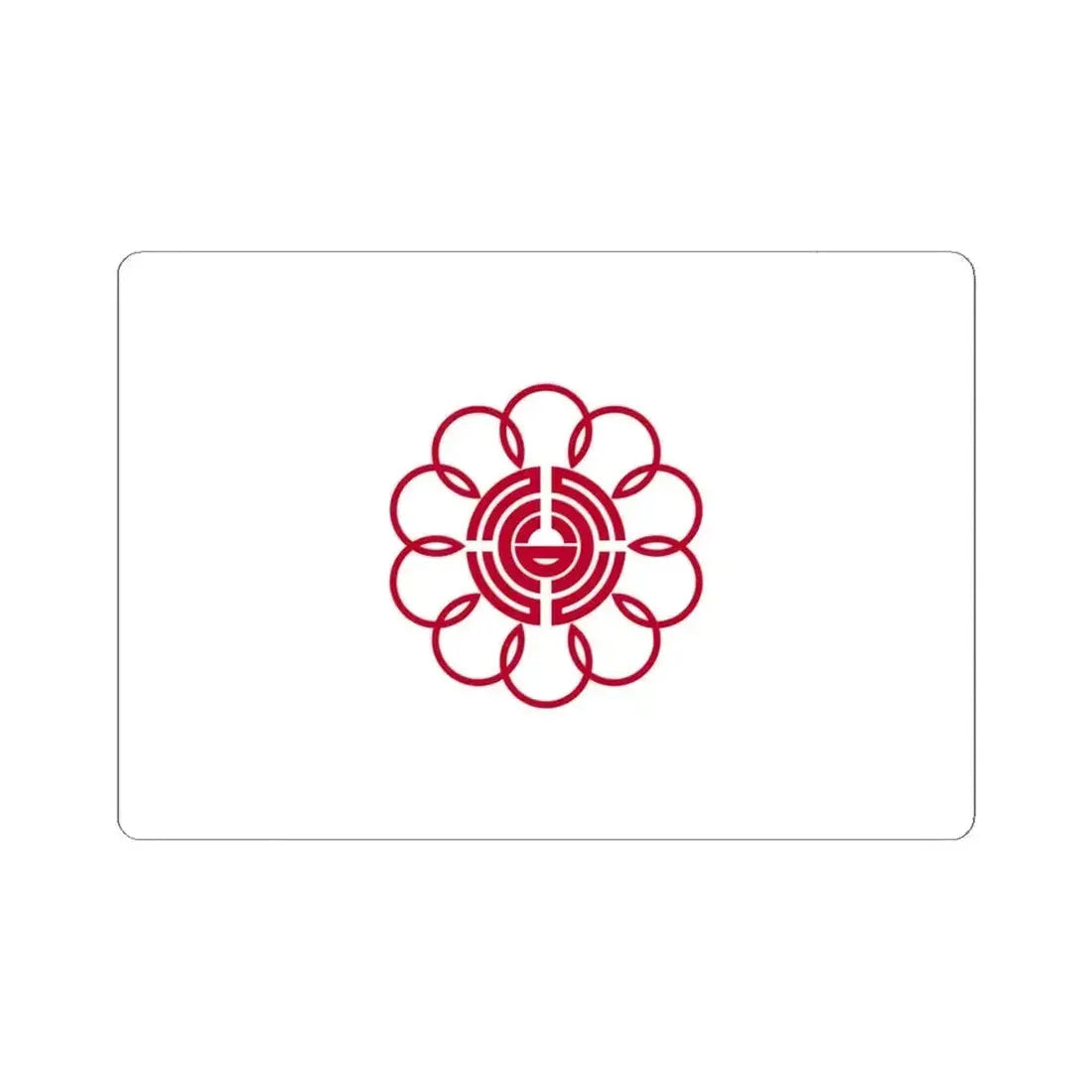 Flag of Koshigaya Saitama Japan - STICKER Vinyl Kiss-Cut Decal 6 Inch White - The Sticker Space