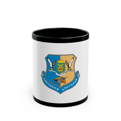 Flag of Kostanay Kazakhstan - Black Coffee Mug-11oz-The Sticker Space