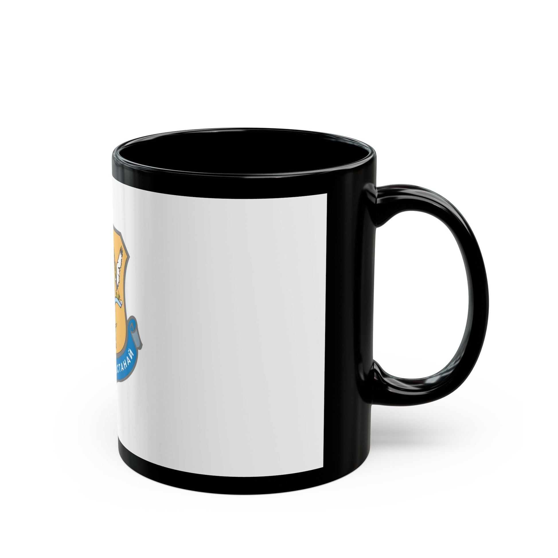 Flag of Kostanay Kazakhstan - Black Coffee Mug-The Sticker Space