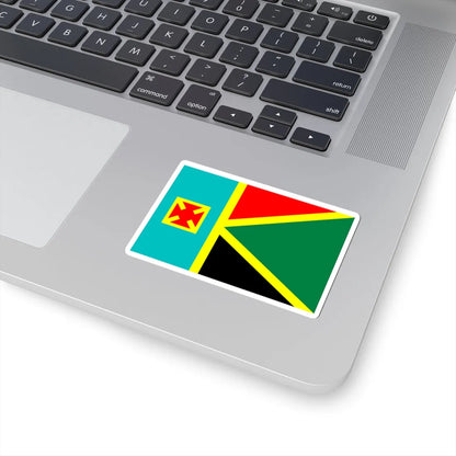 Flag of Kostopilskiy Raion in Rivne Oblast (Ukraine) STICKER Vinyl Kiss-Cut Decal - The Sticker Space