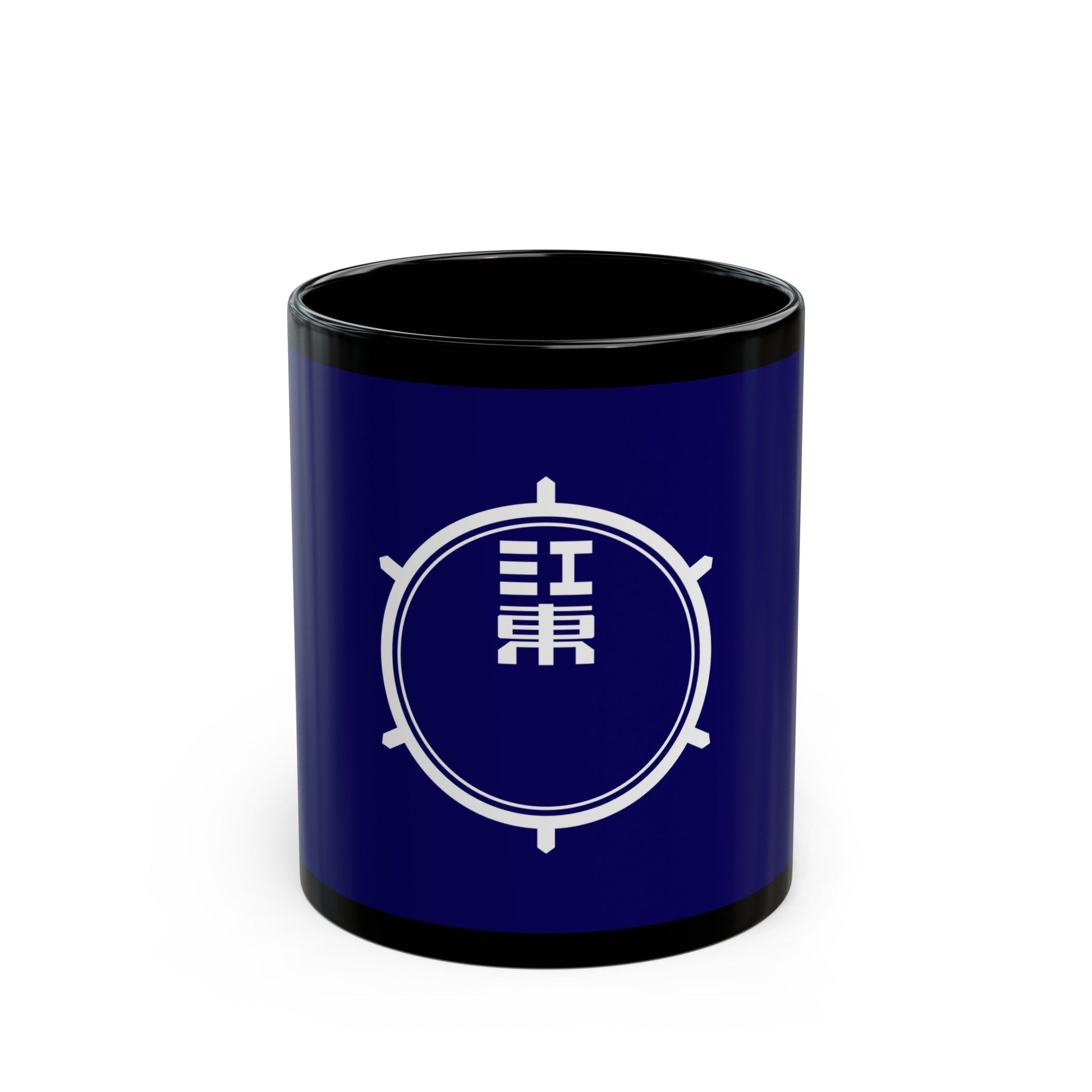 Flag of Koto Tokyo Japan - Black Coffee Mug-11oz-The Sticker Space