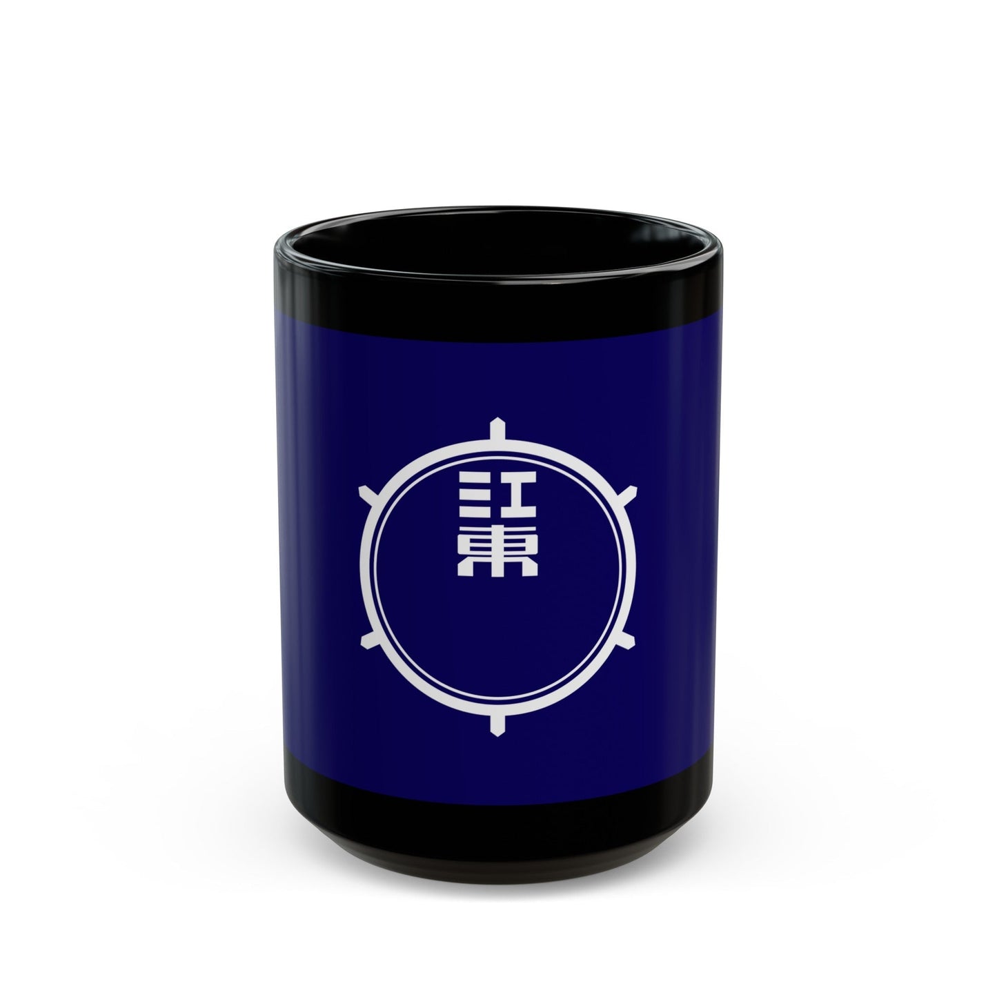 Flag of Koto Tokyo Japan - Black Coffee Mug-15oz-The Sticker Space