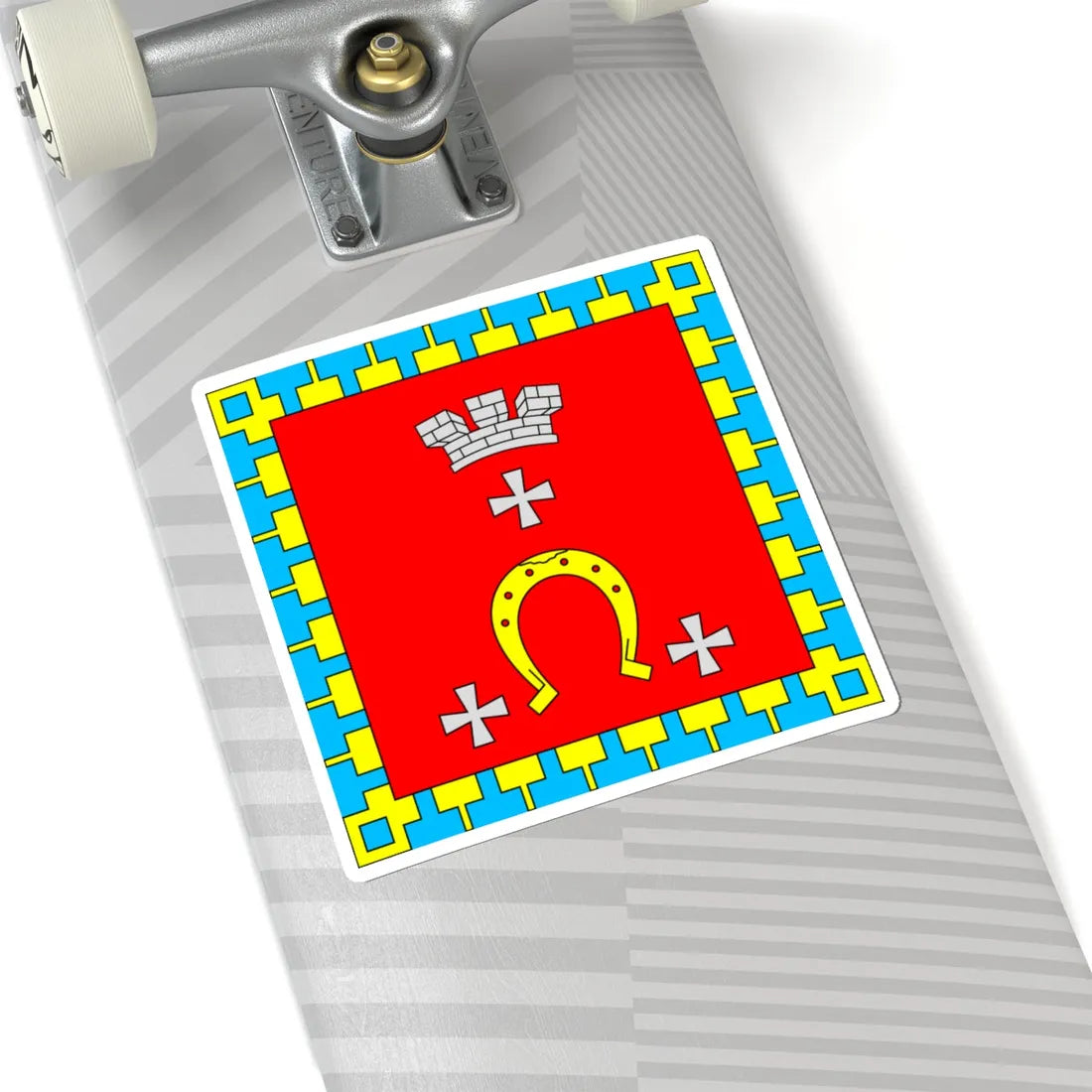 Flag of Kovel (Ukraine) STICKER Vinyl Kiss-Cut Decal - The Sticker Space