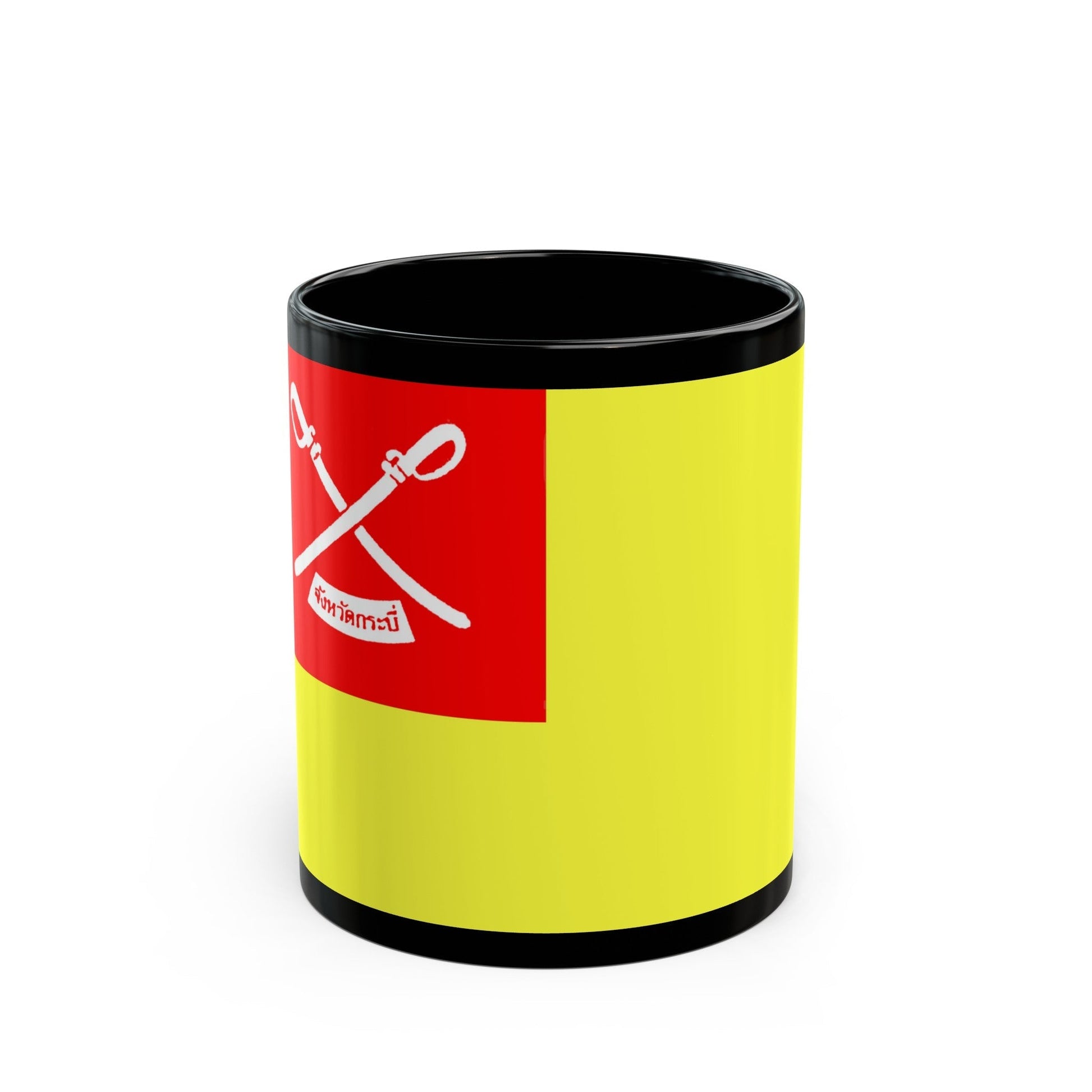 Flag of Krabi Province Thailand - Black Coffee Mug-11oz-The Sticker Space