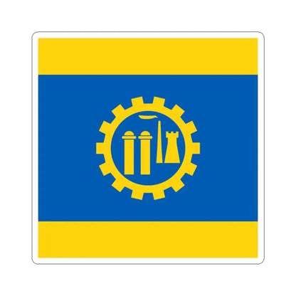 Flag of Kramatorsk (Ukraine) STICKER Vinyl Kiss-Cut Decal 6 Inch White - The Sticker Space