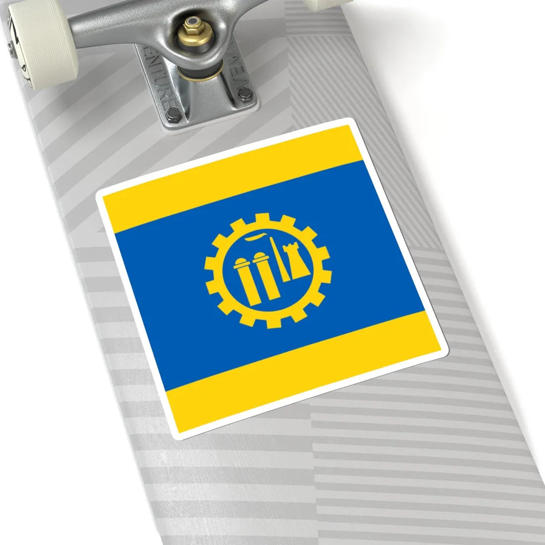 Flag of Kramatorsk (Ukraine) STICKER Vinyl Kiss-Cut Decal - The Sticker Space