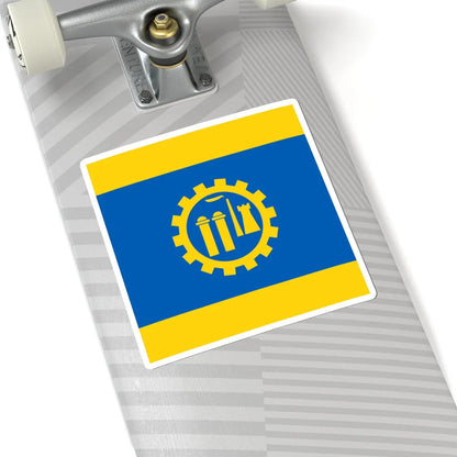 Flag of Kramatorsk (Ukraine) STICKER Vinyl Kiss-Cut Decal - The Sticker Space