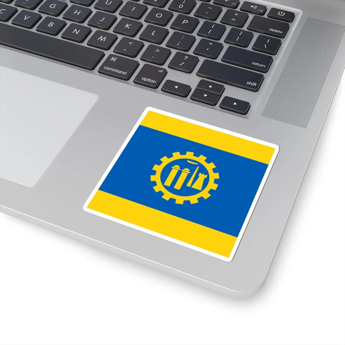 Flag of Kramatorsk (Ukraine) STICKER Vinyl Kiss-Cut Decal - The Sticker Space