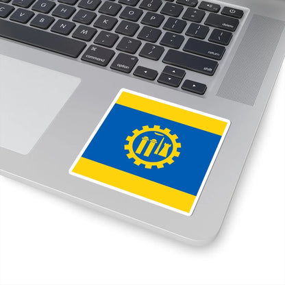 Flag of Kramatorsk (Ukraine) STICKER Vinyl Kiss-Cut Decal - The Sticker Space