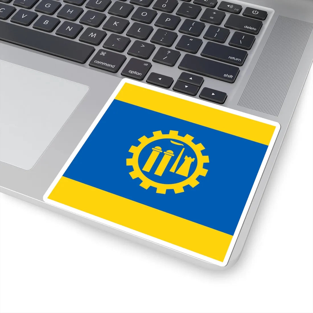 Flag of Kramatorsk (Ukraine) STICKER Vinyl Kiss-Cut Decal - The Sticker Space