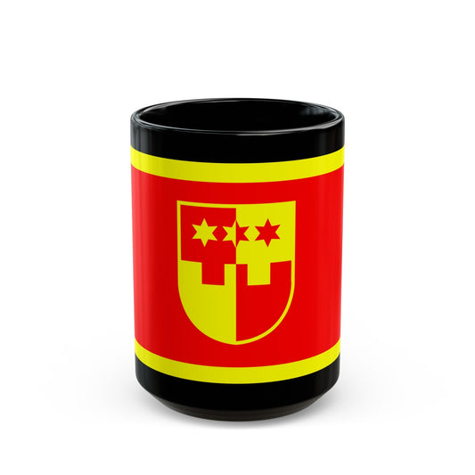 Flag of Krapina Zagorje County Croatia - Black Coffee Mug-15oz-The Sticker Space