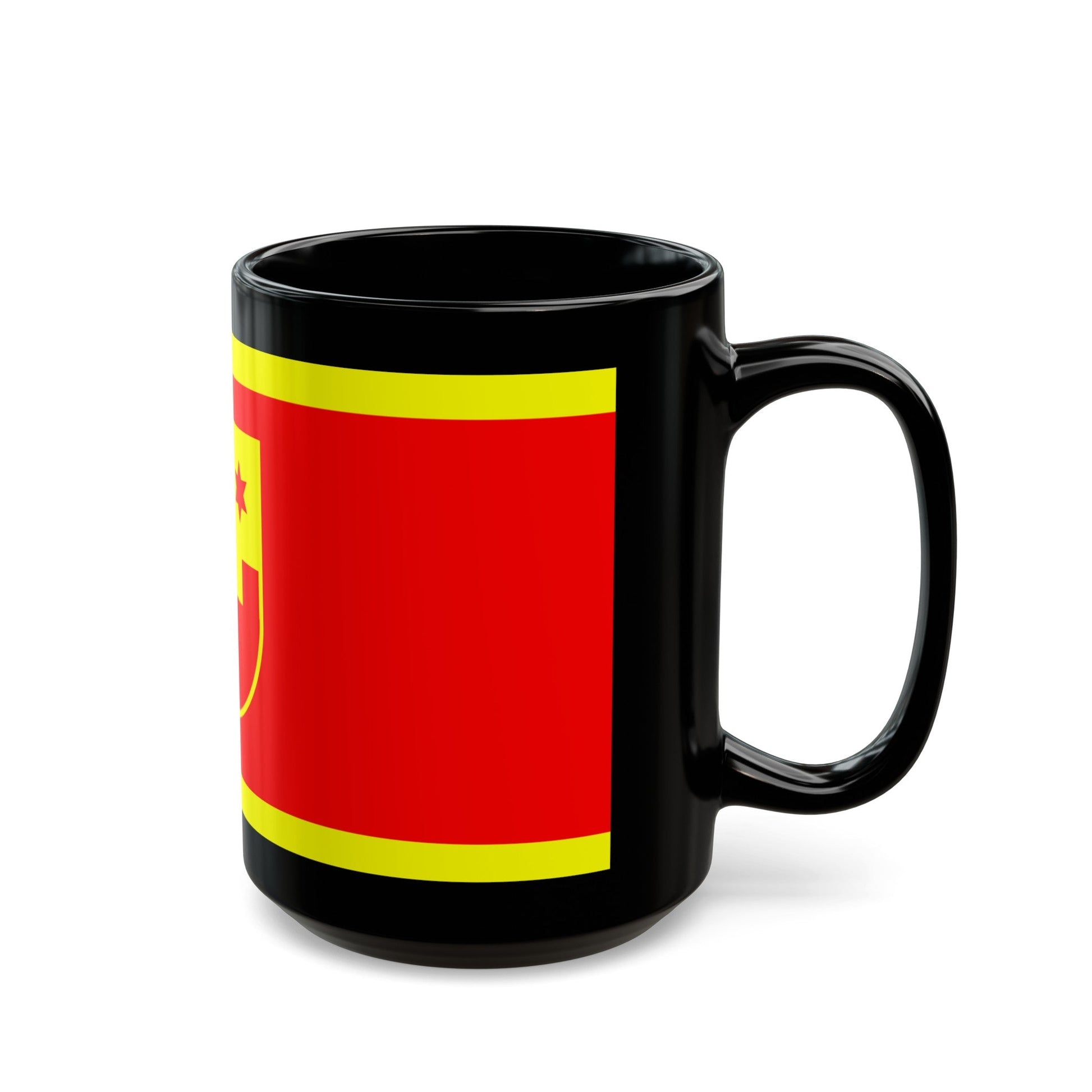 Flag of Krapina Zagorje County Croatia - Black Coffee Mug-The Sticker Space