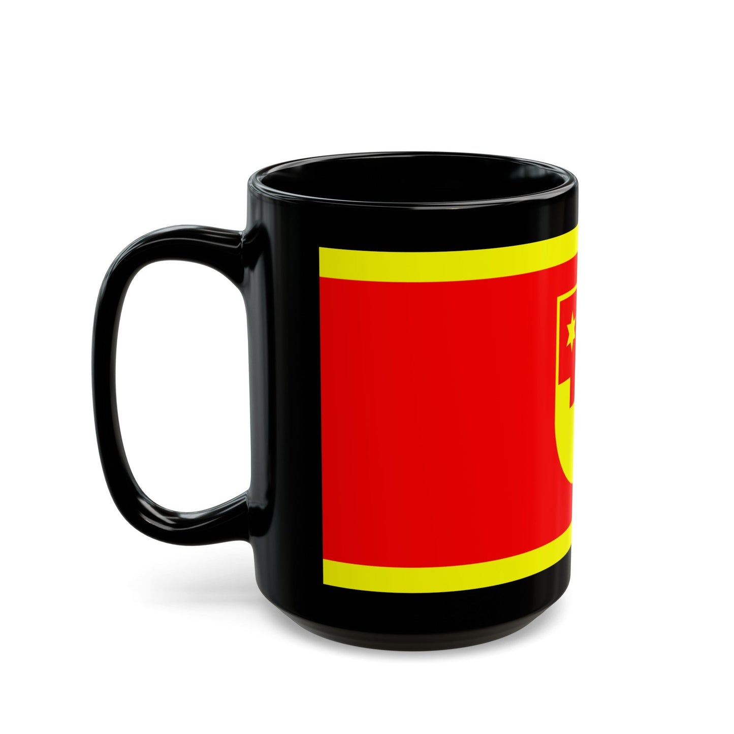 Flag of Krapina Zagorje County Croatia - Black Coffee Mug-The Sticker Space