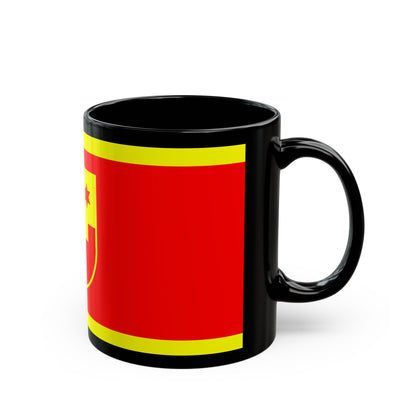 Flag of Krapina Zagorje County Croatia - Black Coffee Mug-The Sticker Space