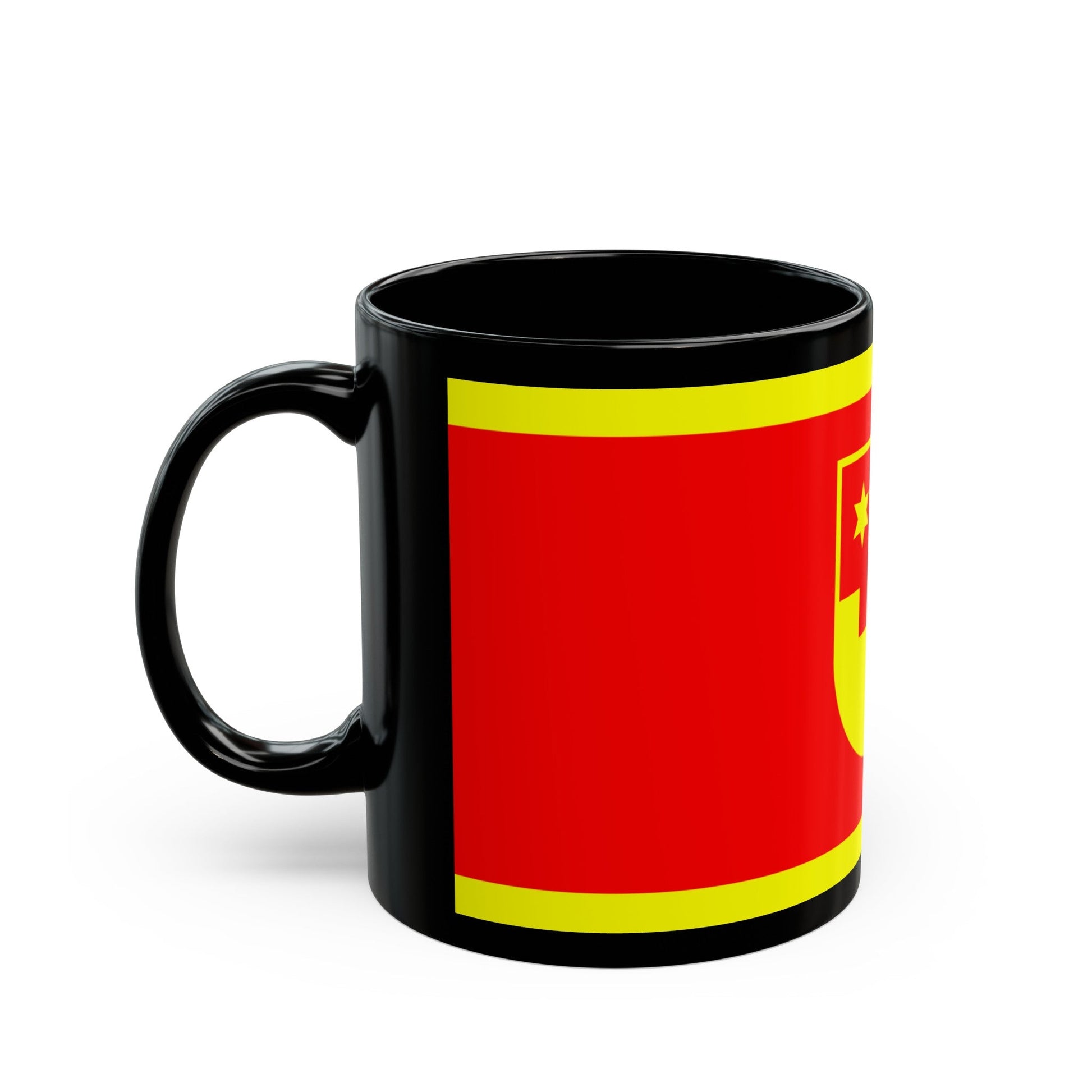 Flag of Krapina Zagorje County Croatia - Black Coffee Mug-The Sticker Space