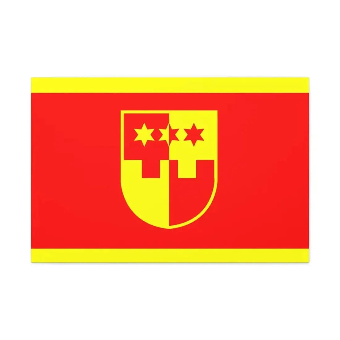 Flag of Krapina Zagorje County Croatia - Canvas Wall Art 36" x 24" 1.25" - The Sticker Space