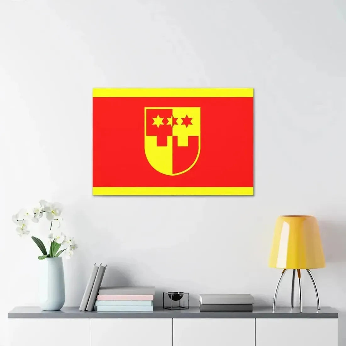 Flag of Krapina Zagorje County Croatia - Canvas Wall Art - The Sticker Space