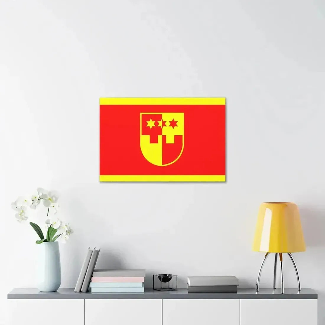 Flag of Krapina Zagorje County Croatia - Canvas Wall Art - The Sticker Space