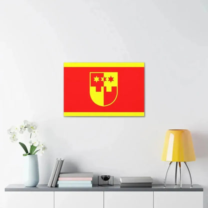 Flag of Krapina Zagorje County Croatia - Canvas Wall Art - The Sticker Space