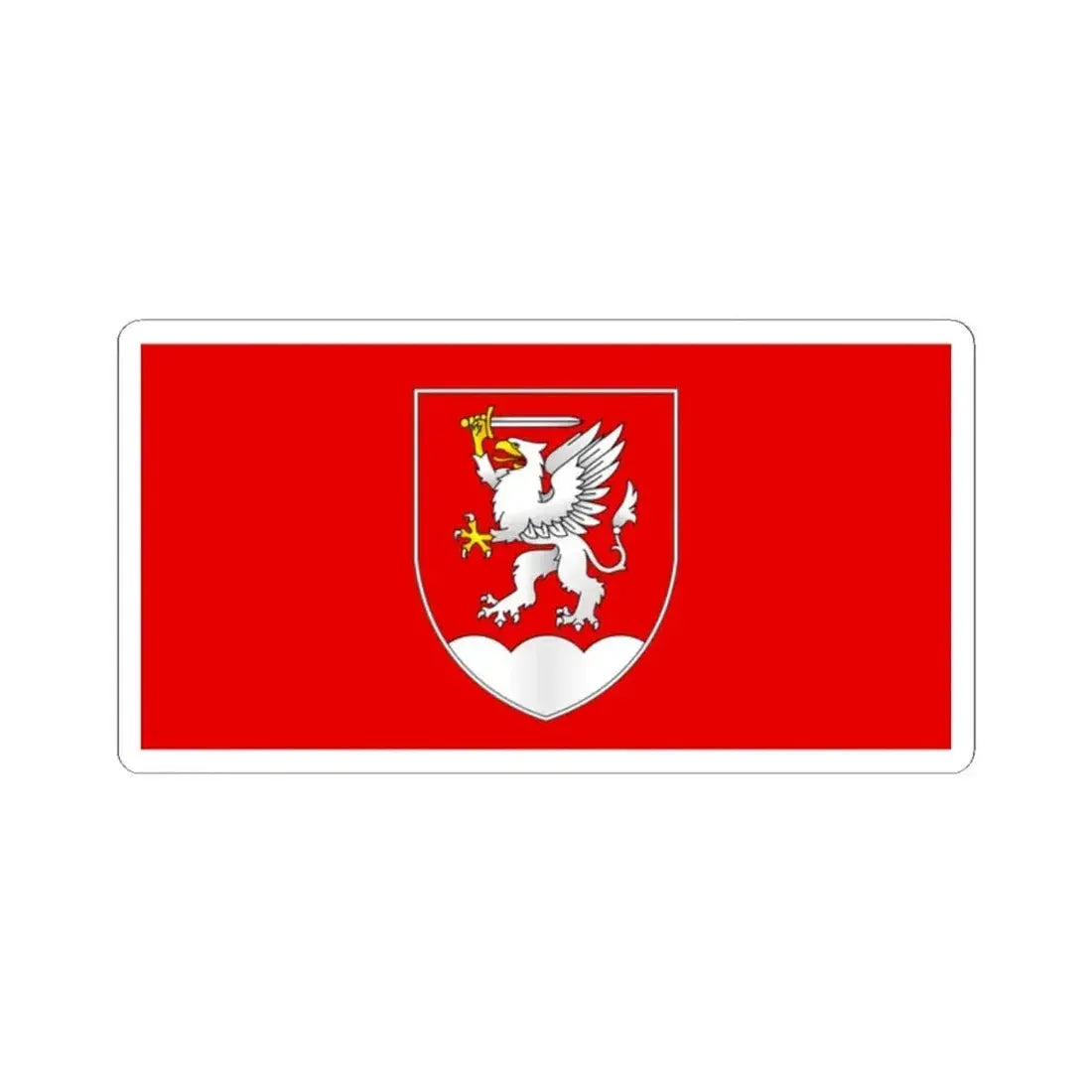 Flag of Krasnasielski (Belarus) STICKER Vinyl Kiss-Cut Decal 2 Inch White - The Sticker Space