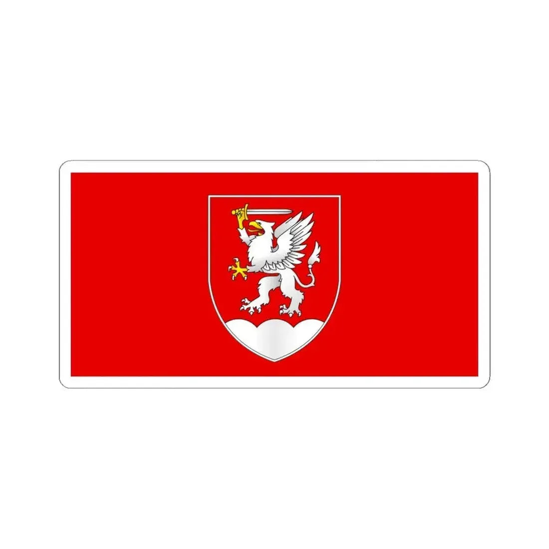 Flag of Krasnasielski (Belarus) STICKER Vinyl Kiss-Cut Decal 4 Inch White - The Sticker Space