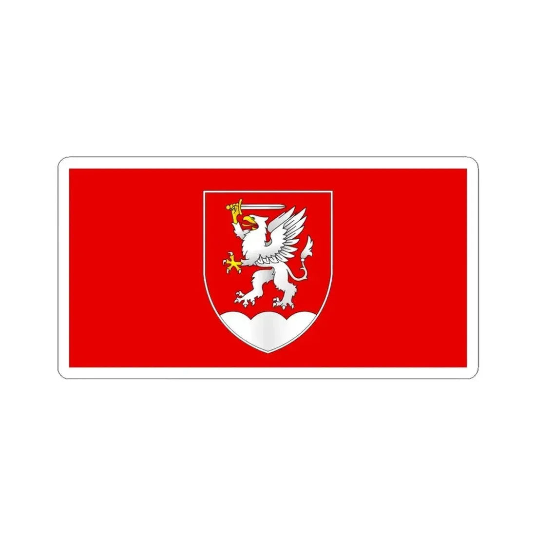 Flag of Krasnasielski (Belarus) STICKER Vinyl Kiss-Cut Decal 6 Inch White - The Sticker Space