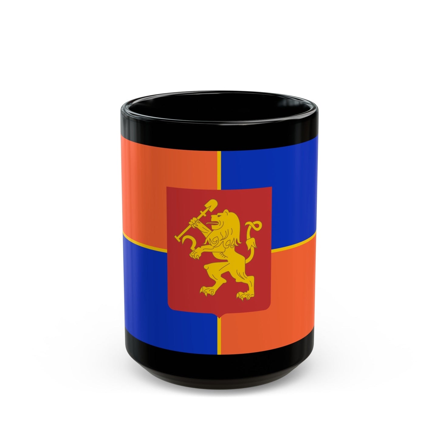 Flag of Krasnoyarsk Russia - Black Coffee Mug-15oz-The Sticker Space