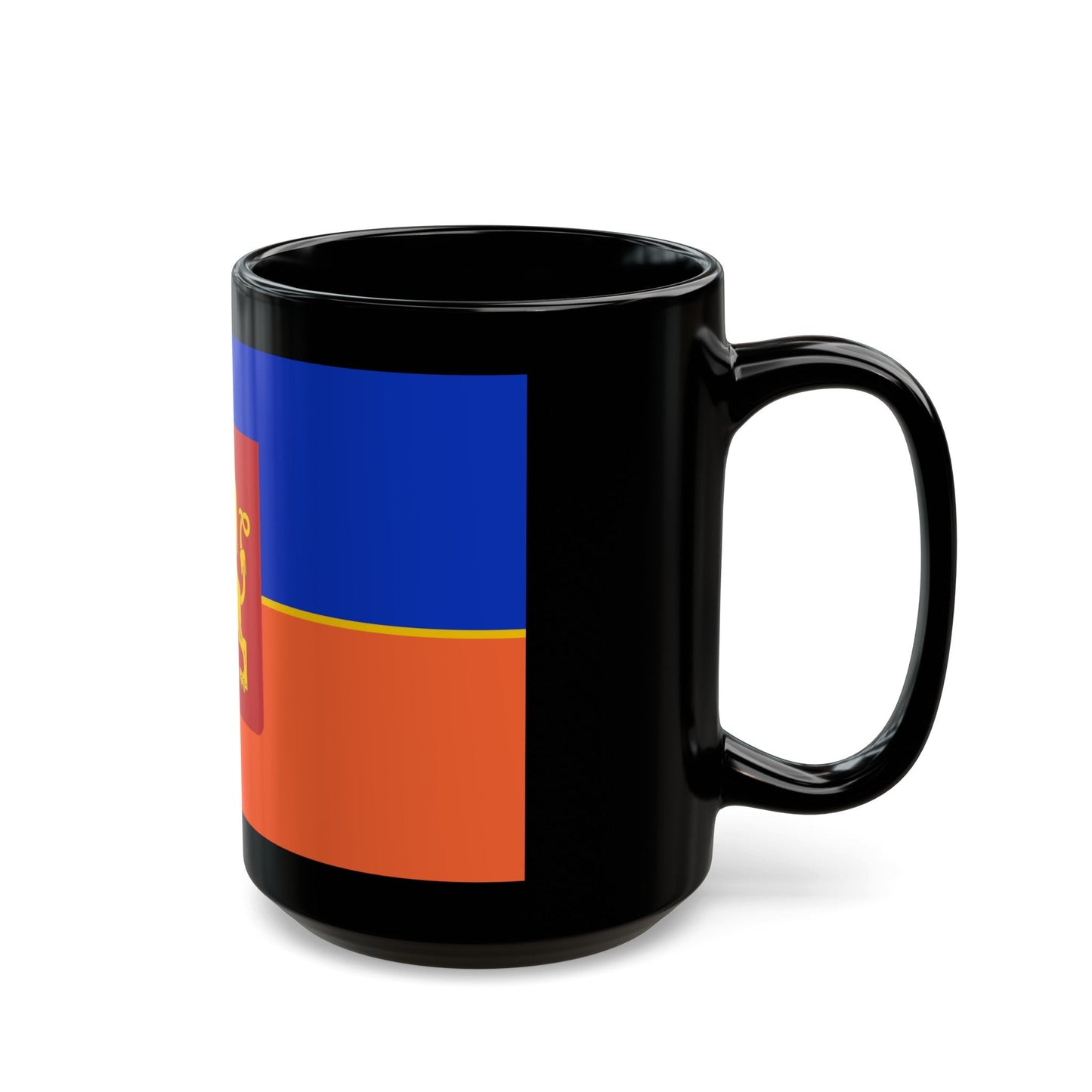 Flag of Krasnoyarsk Russia - Black Coffee Mug-The Sticker Space