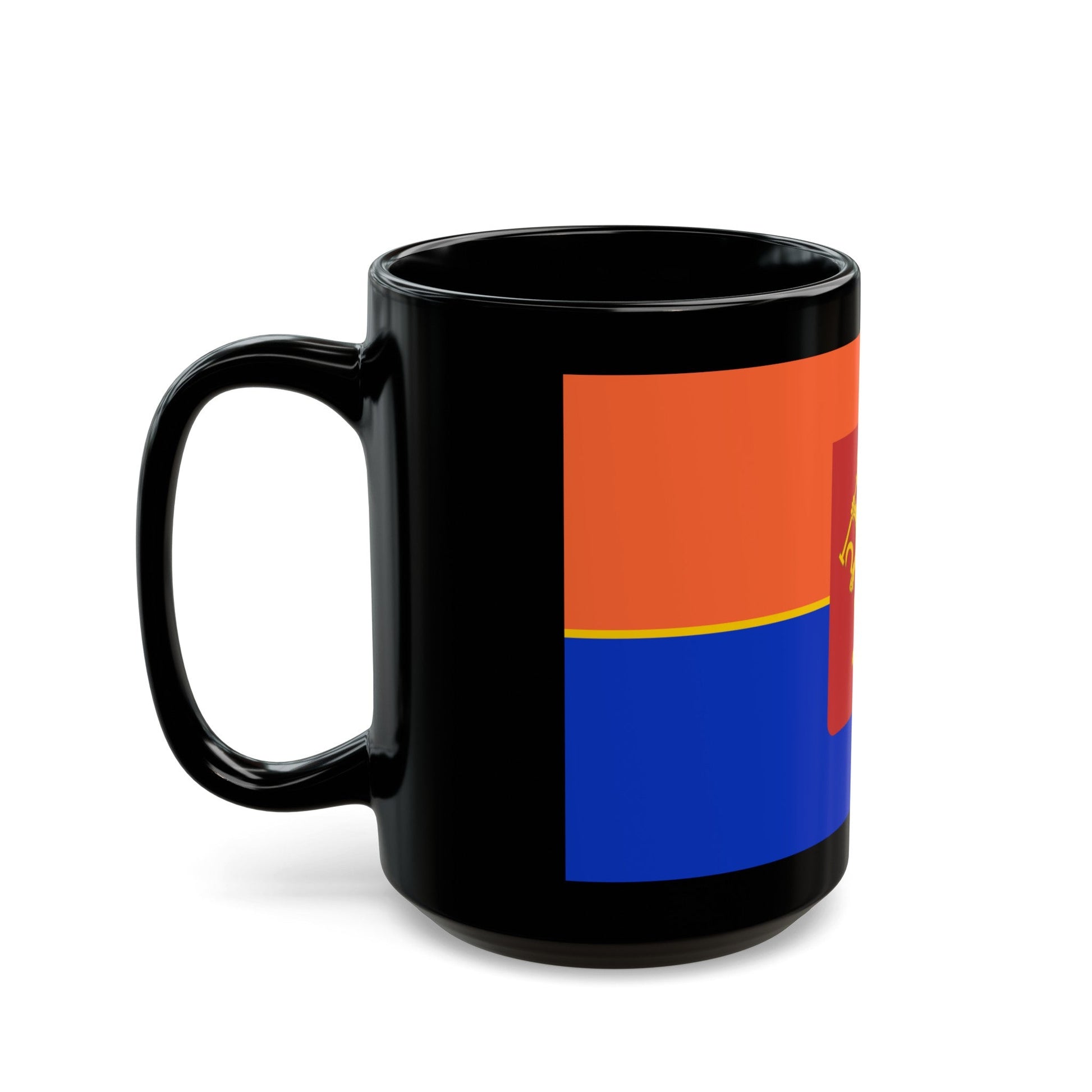 Flag of Krasnoyarsk Russia - Black Coffee Mug-The Sticker Space