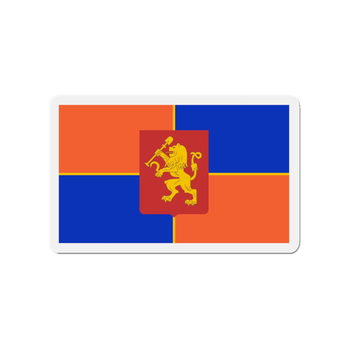 Flag of Krasnoyarsk Russia - Die-Cut Magnet-3" x 3"-The Sticker Space