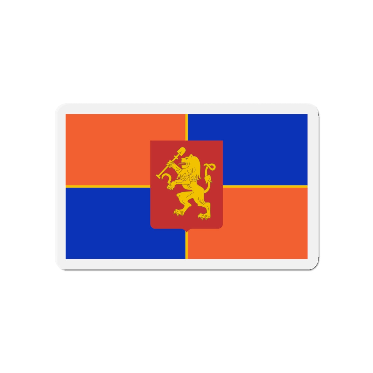 Flag of Krasnoyarsk Russia - Die-Cut Magnet-4" x 4"-The Sticker Space