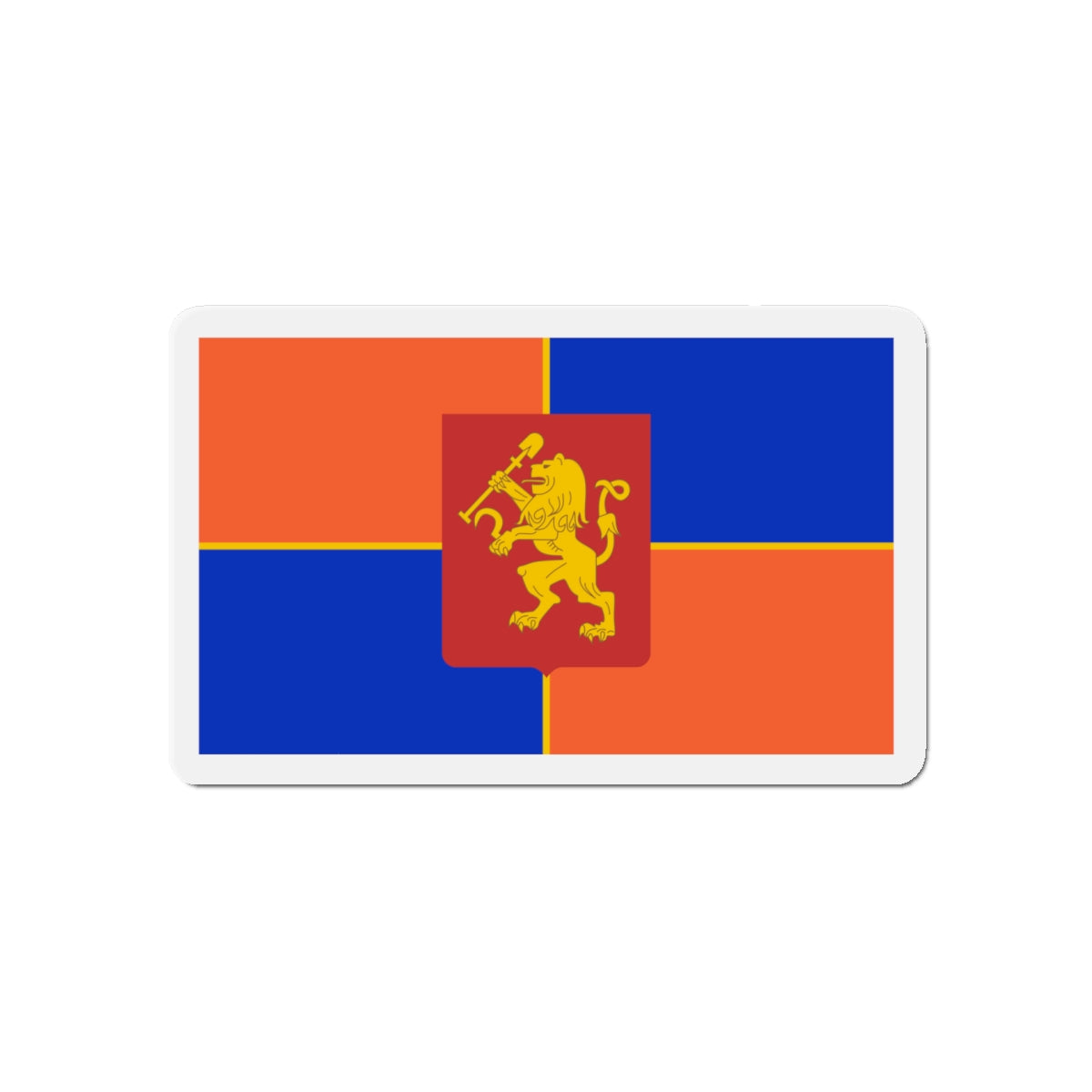 Flag of Krasnoyarsk Russia - Die-Cut Magnet-5" x 5"-The Sticker Space