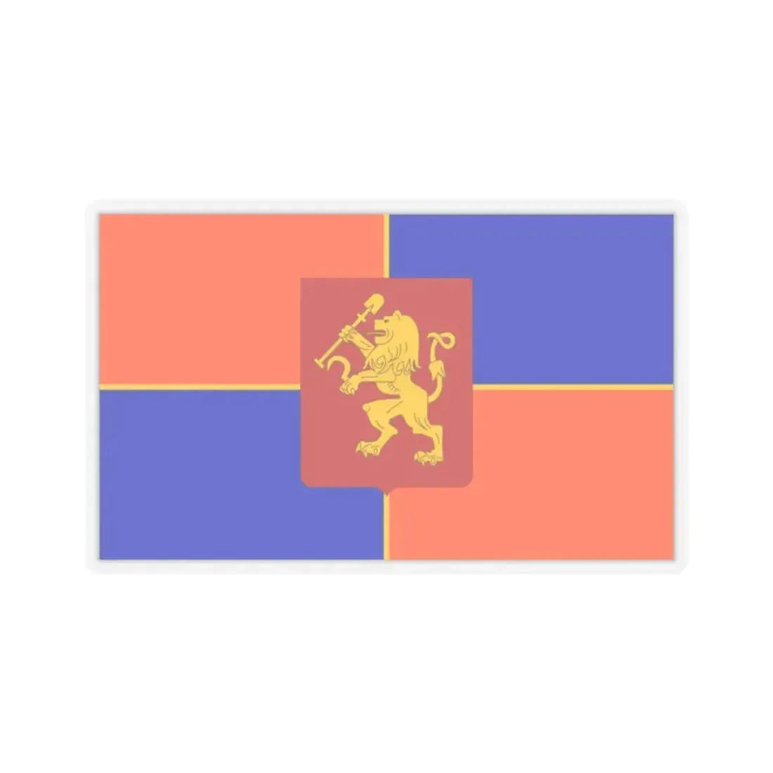 Flag of Krasnoyarsk Russia - STICKER Vinyl Kiss-Cut Decal 2 Inch Transparent - The Sticker Space