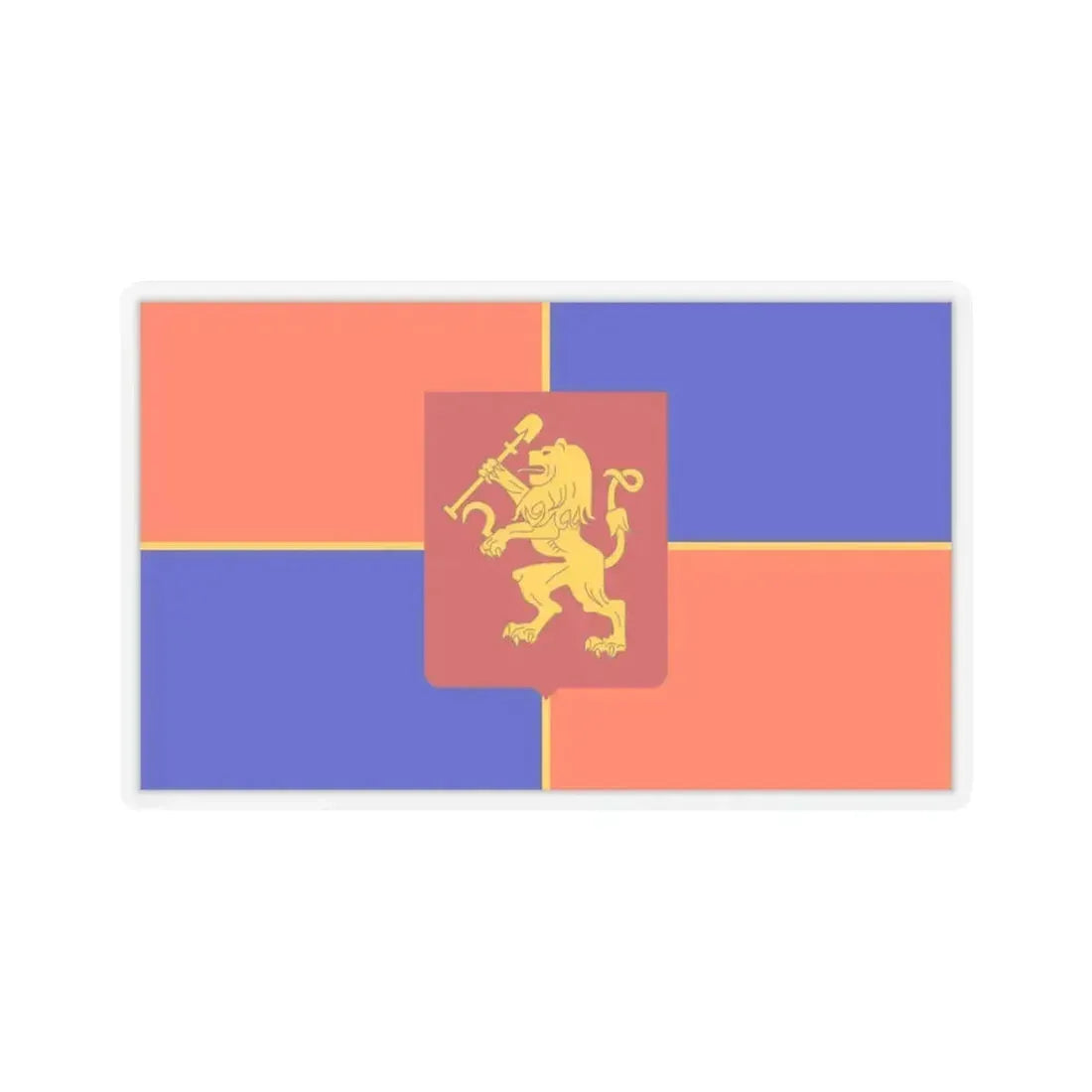 Flag of Krasnoyarsk Russia - STICKER Vinyl Kiss-Cut Decal 3 Inch Transparent - The Sticker Space