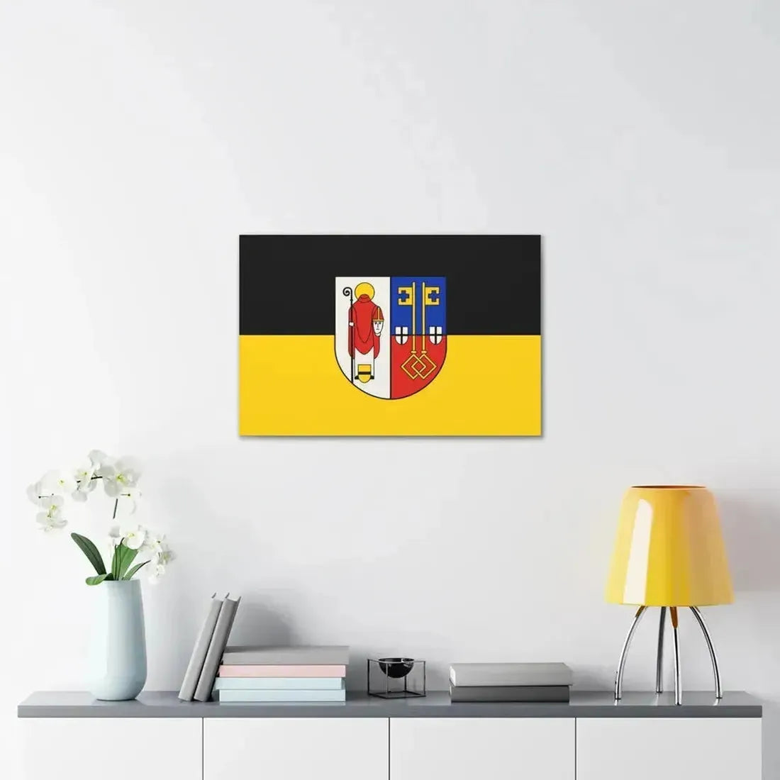 Flag of Krefeld Germany - Canvas Wall Art - The Sticker Space