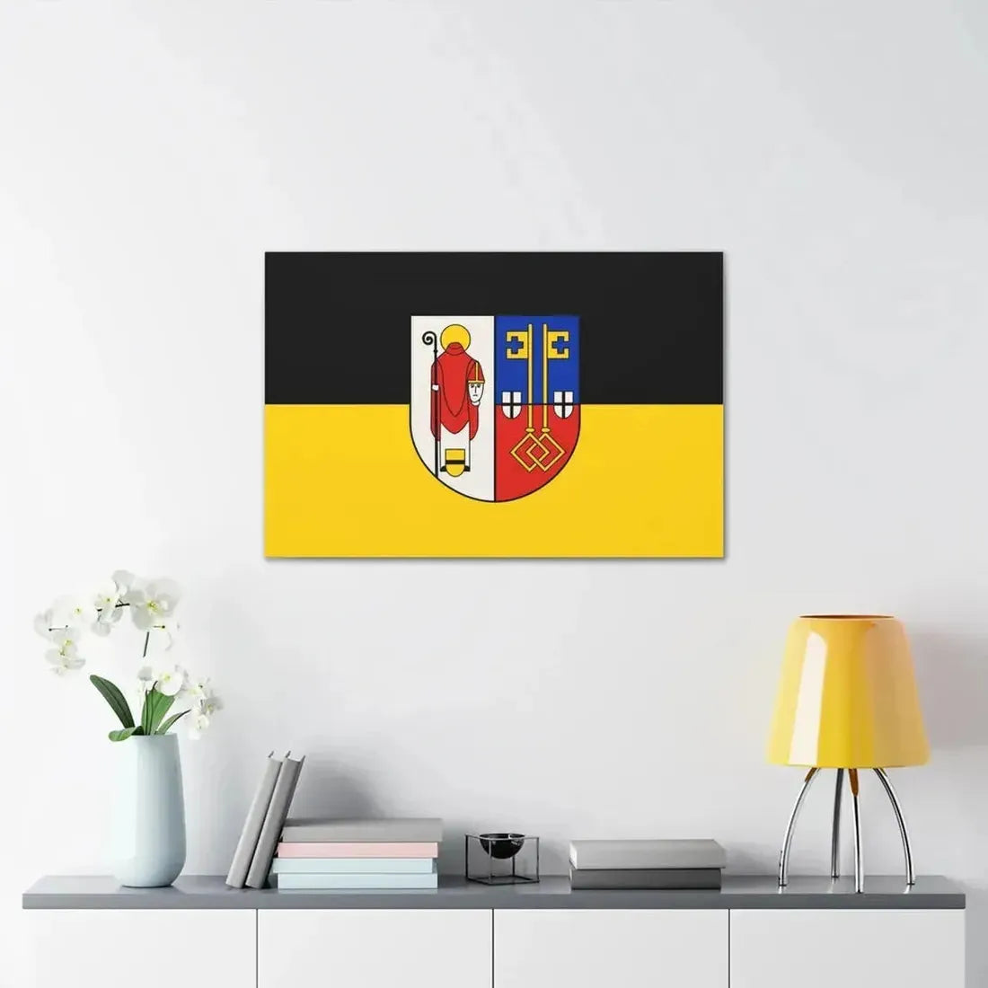 Flag of Krefeld Germany - Canvas Wall Art - The Sticker Space