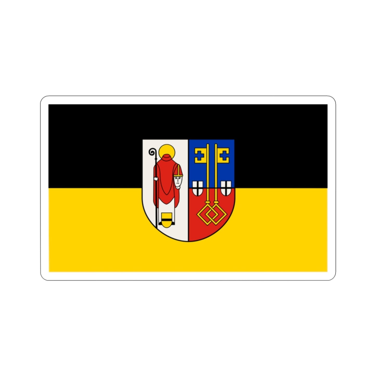 Flag of Krefeld Germany STICKER Vinyl Die-Cut Decal-2 Inch-The Sticker Space